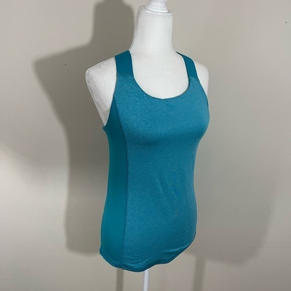 C 9 Champion sz med athleisure top in aqua crisscross straps on the back - Picture 5 of 8
